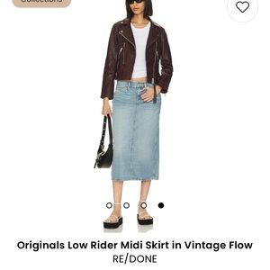 RE/DONE Midi Denim Skirt Size 25